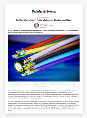 Cable 4 News: Badische Zeitung Gigabit FSB