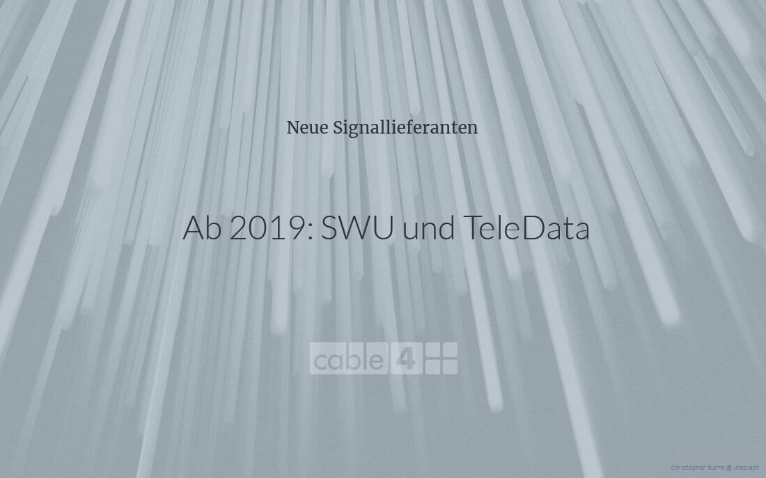 Cable 4 News: Neue Signallieferanten ab 2019